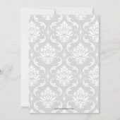 Damast danken Ihnen kardiert Monogramm-Namen Dankeskarte (Rückseite)
