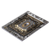 Damast Darby im altem Stil Buch-Monogramm Notizblock (Linke Seite)