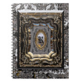 Damast Darby im altem Stil Buch-Monogramm Notizblock (Vorderseite)