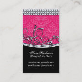 Damast-Diva-Kuchen-Bäckerei-Visitenkarte Visitenkarte (Rückseite)