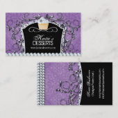 Damast-Diva-Kuchen-Bäckerei-Visitenkarte Visitenkarte (Vorne/Hinten)