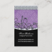 Damast-Diva-Kuchen-Bäckerei-Visitenkarte Visitenkarte (Rückseite)