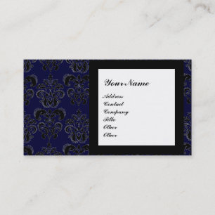 DAMAST-EDELSTEIN-MONOGRAMM, 2 Topase, violett Visitenkarte
