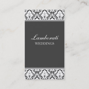 Damast Elegant Moderne Florale Stylische Klasse Visitenkarte