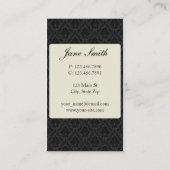 Damast-elegante Blumen-stilvolles nobles mit Visitenkarte (Rückseite)