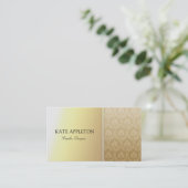 Damast-elegante Visitenkarte (Stehend Vorderseite)