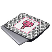 Damast-Elektronik-Tasche für Lehrer Laptopschutzhülle (Vorne Knopf)