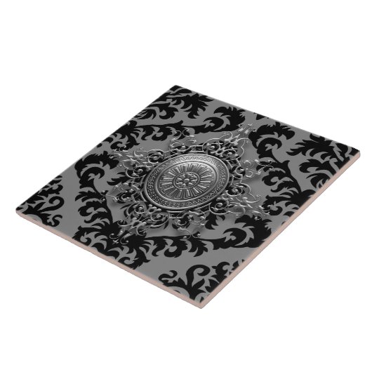 Damast-Entwurf, mit Filigran geschmücktes Fliese (Seite)