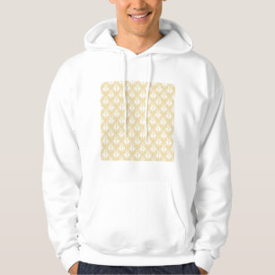 Damast-Entwurf. Weiß und Goldfarbe Hoodie