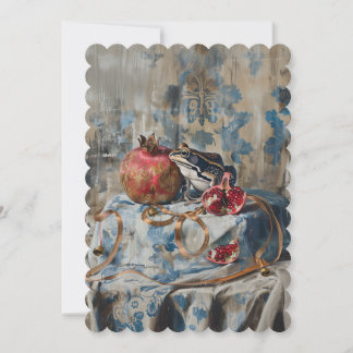 Damast - Flache Einladung Größe: 12,7 cm x 17,8 cm