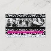 Damast-Fotograf-Visitenkarten Visitenkarte (Rückseite)