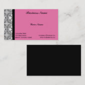 Damast-Freude in der rosa Visitenkarte (Vorne/Hinten)