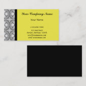 Damast-Freude in zitronengelbem Visitenkarte (Vorne/Hinten)