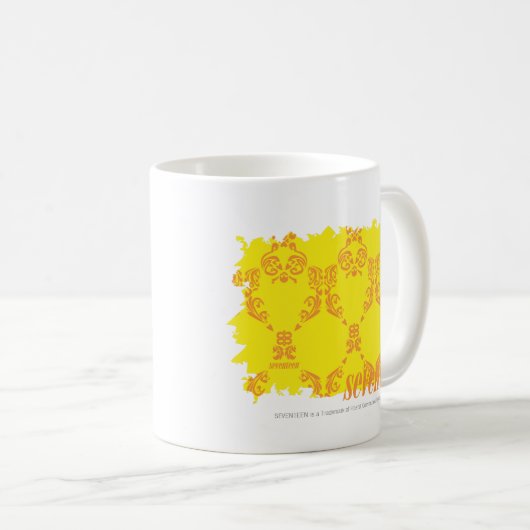 Damast gelb-orangee 2 kaffeetasse (VorderseiteRechts)
