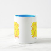 Damast gelb-orangee 2 tasse (Zentrum)