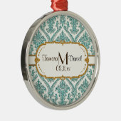 Damast-Glitzer Ornament Aus Metall (Rechts)