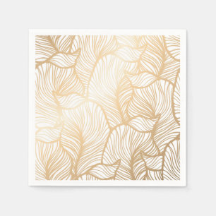 Damast-Goldblumenmuster Serviette