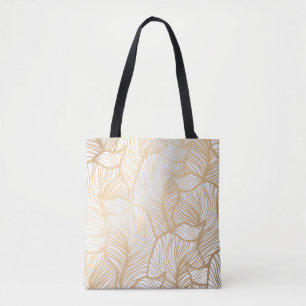 Damast-Goldblumenmuster Tasche