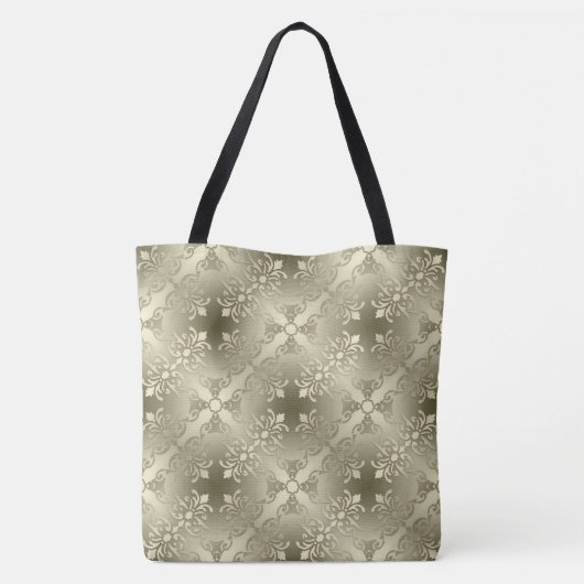 Damast goldenes nahtloses mit tasche (Rückseite)