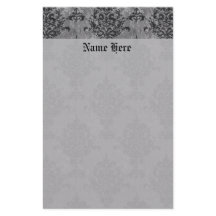 Damast-gotisches Schwarzes auf Grau