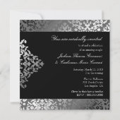 Damast-Grau der Blendungs-311 Einladung (Rückseite)