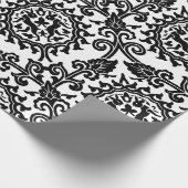 Damast-Hasen-Muster Geschenkpapier (Ecke)