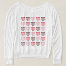 Damast-Herz-Shirt des Valentines Tages T-Shirt