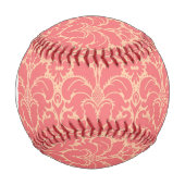 Damast-Hintergrund im Barockstil Baseball (Vorderseite)
