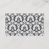Damast-Hochzeits-Planer-Visitenkarten Visitenkarte (Rückseite)