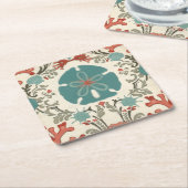 Damast II Rechteckiger Pappuntersetzer (angewinkelt)