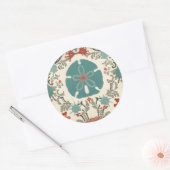 Damast II Runder Aufkleber (Umschlag)