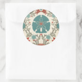 Damast II Runder Aufkleber (Tasche)