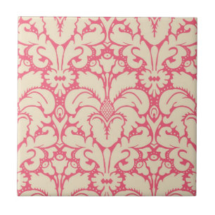 Damast im Barockstil 2 Fliese