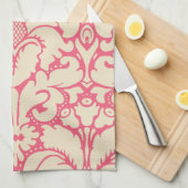 Damast im Barockstil 2 Geschirrtuch (Viertel Falte)