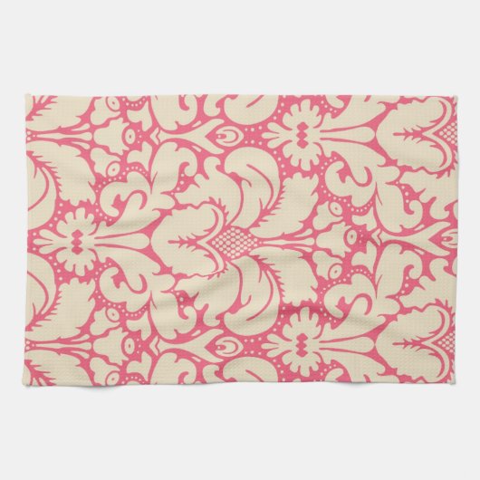 Damast im Barockstil 2 Geschirrtuch (Horizontal)