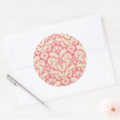 Damast im Barockstil 2 Runder Aufkleber (Umschlag)