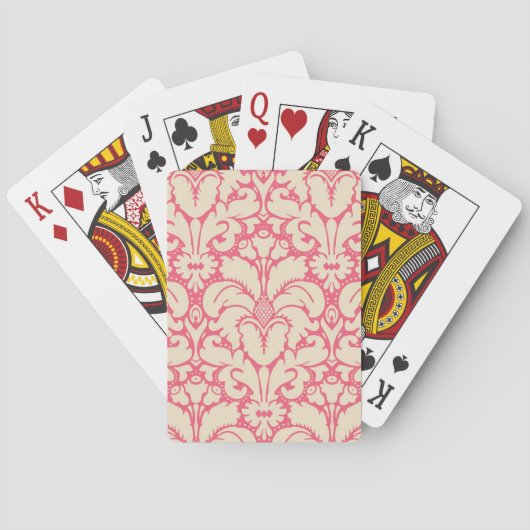 Damast im Barockstil 2 Spielkarten (Rückseite)
