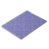 Damast in Blau Notizblock (Linke Seite)