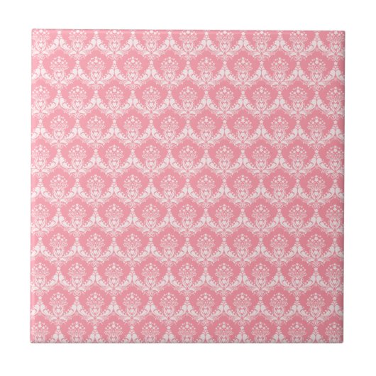 Damast in Rosa Fliese (Vorderseite)