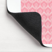 Damast in Rosa Mousepad (Ecke)