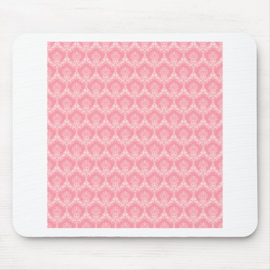 Damast in Rosa Mousepad (Vorne)
