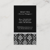 Damast-Innenarchitekt-Visitenkarte Visitenkarte (Rückseite)