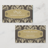 Damast-Innendekorateur-Visitenkarte Visitenkarte (Vorne/Hinten)