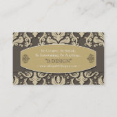 Damast-Innendekorateur-Visitenkarten Visitenkarte (Rückseite)