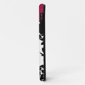 Damast iPhone Fall mit Monogramm Case-Mate iPhone Hülle (Hinten/Links)