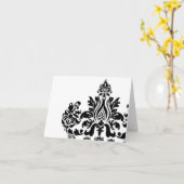 Damast-Karte Karte (Gelbe Blume)