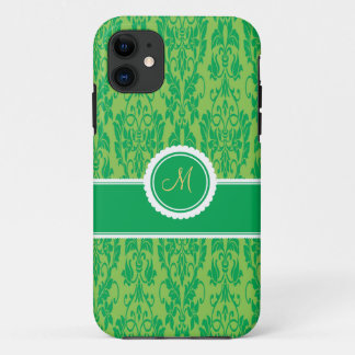 Damast Kelly grüner mit Monogramm iPhone 5 Kasten Case-Mate iPhone Hülle