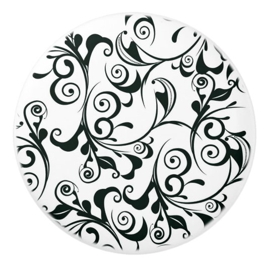 Damast Keramikknauf (Vorderseite)