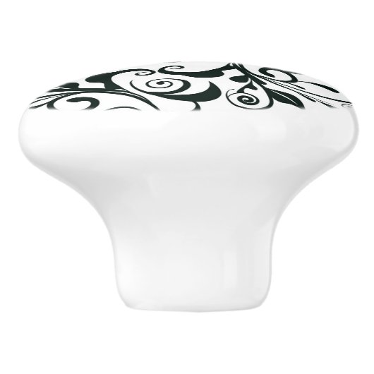 Damast Keramikknauf (Seitenansicht)