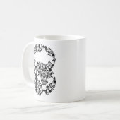 Damast Kettlebell Kaffeetasse (Vorderseite Links)
